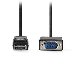 Nedis 233-2650 Cable DisplayPort male - VGA male 1m Μαύρο (CCGL37301BK10)