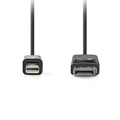 Nedis 233-2499 Cable DisplayPort male - mini DisplayPort male 2m Μαύρο (CCGL37400BK20)