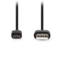 Nedis 233-2615 USB 2.0 Cable USB-A male - micro USB-B male Μαύρο 2m CCGL60500BK20