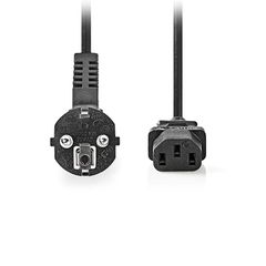 Nedis 233-2507 Schuko - Schuko Cable 10m Μαύρο CEGL10000BK100
