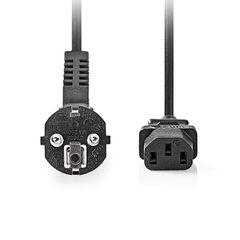 Nedis 233-2463 IEC C13 - Schuko Cable 5m Μαύρο CEGL10000BK50