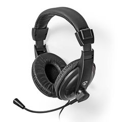 Nedis 233-2702 Over Ear Multimedia Ακουστικά με μικρόφωνο και σύνδεση 3.5mm Jack CHST210BK