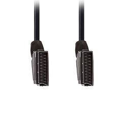 Nedis 233-2603 Καλώδιο Scart male - Scart male 1.5m Ασημί CVGL31001BK15
