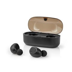 Nedis 233-1746 In-ear Bluetooth Handsfree Ακουστικά με Θήκη Φόρτισης Μαύρα HPBT5052BK
