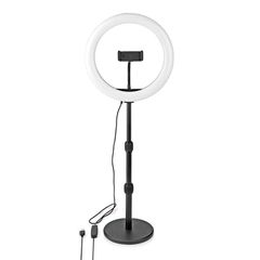 Nedis 233-2347 Ring Light 26cm 2700 - 6700K με Επιτραπέζια Βάση Στήριξης και Βάση για Κινητό