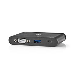 Nedis 233-1897 USB-C Docking Station με PD Μαύρο (TCARF220BK)