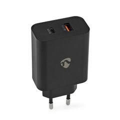 Nedis 233-2413 Φορτιστής Χωρίς Καλώδιο με Θύρα USB-A και Θύρα USB-C 65W Quick Charge 3.0 Μαύρος (WCPD65W130BK)