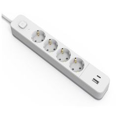Entac Πολύπριζο 4 Θέσεων Με Διακόπτη D2 1.5m 1xUSB-A x 1xUSB-C 3G1.5