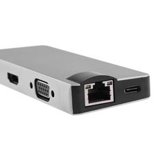 Μετατροπέας 8in1 USB C hub RJ45 HDMI USBx2 VGA SD TF USB3.0x2-thumb-2
