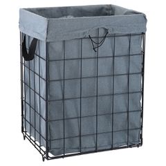 Estia 01-30094 Καλαθι Απλυτων Cage Μεταλλικο Αναδιπλουμενο 35x40x55cm