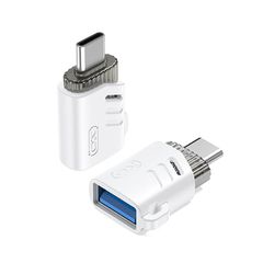XO 249-0125 Otg Usb Μετατροπέας USB-C male σε USB-A female Λευκό 1τμχ