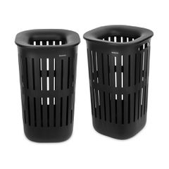 Brabantia 1010503 Σετ Καλάθι Απλύτων 2 τμχ. Collect-It 55L, Black