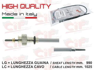 Ντίζα κοντέρ κομπλέ βιδωτή για Vespa PE-P125X-P150S-P150X-P200E