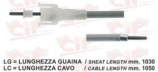 Ντίζα κοντέρ κουμπωτή για Vespa PX, T5, ARCOBALENO, COSA