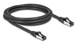 DELOCK καλώδιο δικτύου 80572, CAT 8.1 S/FTP, copper, 2000MHz, 2m, μαύρο