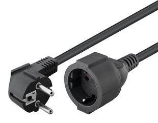 GOOBAY μπαλαντέζα προέκταση ρεύματος 94700, schuko, 3x 1.5mm², 2m, μαύρη