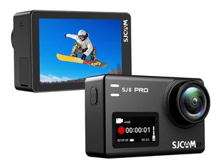 SJCAM action camera SJ8 Pro, οθόνη αφής, 12MP/4K, WiFi, αδιάβροχη θήκη, μαύρη