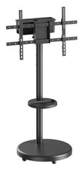 BRATECK βάση τηλεόρασης δαπέδου FS38-46TWE, 37-86", έως 50kg, με ράφι & cable management, ροδάκια, μ