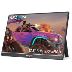 Arzopa A1M Portable Laptop Monitor 17.3'' FHD IPS 1080P Black