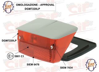 Φανάρι πίσω κομπλέ SIEM για Vespa 50 Special