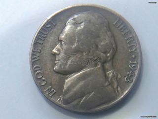 COINS Σπάνιο ΠΑΤΙΝΑ Σε σφάλμα συλλεκτικό five cents 1943 P.........Αν θέλετε να δείτε όλες τις αγγελίες μου πατήστε κάτω από το όνομα μου ευχαριστώ για το χρόνο σας-thumb-4