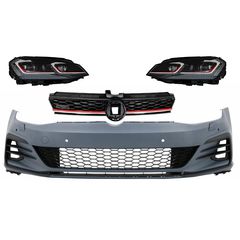 Emprós Profulaktíras katállhlos gia VW Golf VII 7 (2013-2017) me Fanária Emprós LED Sequential Dunamikó Fotismós strofís 7.5 GTI Schediasmós