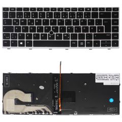 Deutsche Tastatur für Laptop - German Laptop Keyboard για HP EliteBook 840 G5 - Product number : 4UY00UP L14377-061 DE Backlight Pointer Black with Silver Frame ( Κωδ.40906DEBLPOINTER )