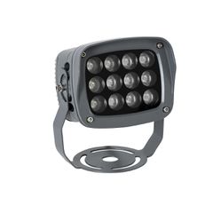 GLOBOSTAR® FLOODXENA 90125 Προβολέας Σποτ Wall Washer LED 12W 1020lm 10° AC 220-240V Αδιάβροχο IP65 Φούξια - Bridgelux SMD Chip - Γκρι Ανθρακί - Μ13.5 x Π11 x Υ15cm - 3 Χρόνια Εγγύηση