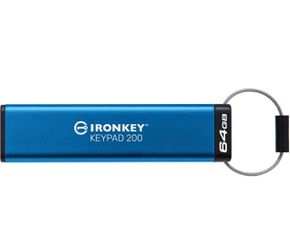 KINGSTON IKKP200/64GB USB Flash Drive Ασφαλείας με Πληκτρολόγιο USB 3.2 64GB, AES 256-bit, PIN, IP68