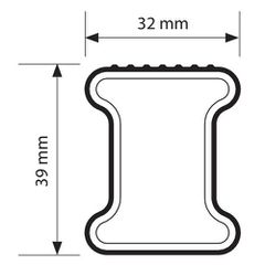 ΜΠΑΡΑ ΟΡΟΦΗΣ KARGO 135cm ΜΑΥΡΗ 1ΤΕΜ.-thumb-2