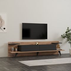 Έπιπλο τηλεόρασης Astry pakoworld καρυδί με ανθρακί 180x36,8x45εκ