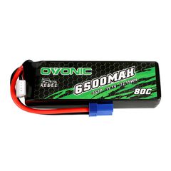 Ovonic Rebel 80C 3S 6500mAh 11.1V LiPo Battery with EC5 plug for ARRMA 6S FELONY MOJAVE