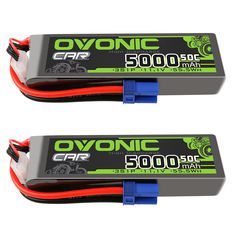 2×Ovonic 5000mAh 3S 50C LiPo Battery 11.1V EC5 for 3s&6s ARRMA Car