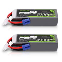 2xOVONIC 4S Lipo Battery 120C RC Battery 6000mAh 14.8V with EC5 Plug Connector for RC Car RC Truck RC Truggy Airplane
