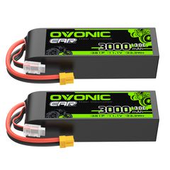 OVONIC 3S 3000mAh 11.1V 130C LiPo Battery with XT60 Plug for 3S RC Car Vehicles Airplane