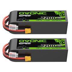OVONIC 4S 2200mAh 14.8V 130C LiPo Battery with XT60 Plug for 1/10 scale RC Vehicle RC Airplane