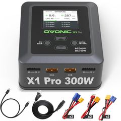 2 x OVONIC 6S Battery 6000mAh 22.2v 120C Lipo Battery with EC5 Connector & Lipo Voltage Checker for 1/8 Scale RC Car & Truck Boat RC Airplane RC Racing