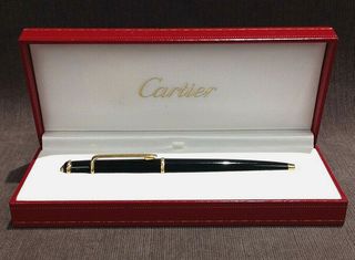 Cartier Diabolo Pen 1999 Solid Gold & Sapphire – New Old Stock | Full Authenticity Papers | Rare Collector’s Piece