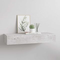 vidaXL Ράφι Επιτοίχιο με Συρτάρι Γκρι Σκυρ. 60 x 23,5 x 10 εκ. από MDF