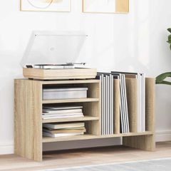 vidaXL Ντουλάπι δίσκων βινυλίου με ράφι Δρύς Sonoma 78,5 x 35 x 45 εκ