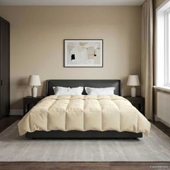 vidaXL Χειμερινό Παπλωματοθήκη 220 x 260 cm Χειμώνας Κρεμ Αναπνεύσιμο
