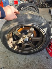 Jr3 ζάντες japan racing 4αδα με λάστιχα Dunlop