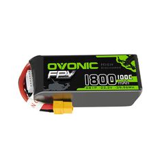 Ovonic 100C 6S 1800mAh 22.2V LiPo Battery with XT60 Plug for FPV Racing Drones RC Helicopters 5-6 inch FPV Drones
