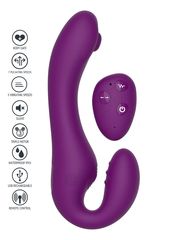 Xocoon Strapless Strap-On Pulse Vibe - Purple-thumb-6