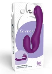 Xocoon Strapless Strap-On Pulse Vibe - Purple-thumb-5