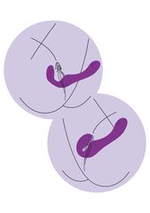 Xocoon Strapless Strap-On Pulse Vibe - Purple-thumb-3