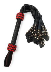 Hidden Desire Masters Real Leather Cat-o-Nine Whip - Black