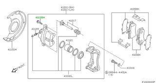 ΒΙΔΑ ΔΑΓΚΑΝΑΣ  ΦΡΕΝΟΥ NISSAN  MICRA K11  ALMERA N16  PRIMERA P11 P12    4113671J00