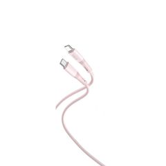XO NB-Q226B Καλώδιο Φόρτισης - Data 60W Type-C σε Type-C 1m Ροζ
