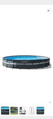 Στρογγυλή πισίνα Intex Ultra Round pvc 8000lt με μεταλλικό σκελετό 732*132 τιμή ευκαιρίας 750 ευρώ